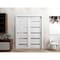 Sartodoors Sliding Closet Bypass Doors 56 x 80in, Quadro 4445 Nordic White W/ Frosted Glass, Sturdy Rails QUADRO4445DBD-NOR-56 - alternate 8